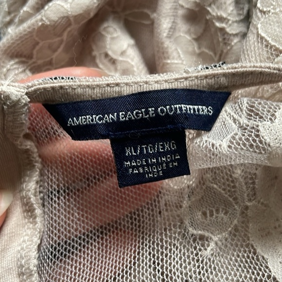 Coquette  Blouse AEO Lace Ruffle Top XL Ethereal - Picture 10 of 16